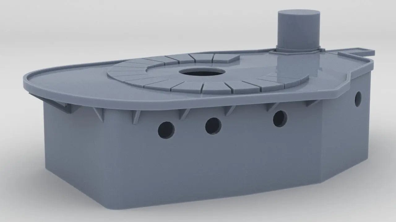 1/135 USS Ward Aft Deck House- distefan 3d print