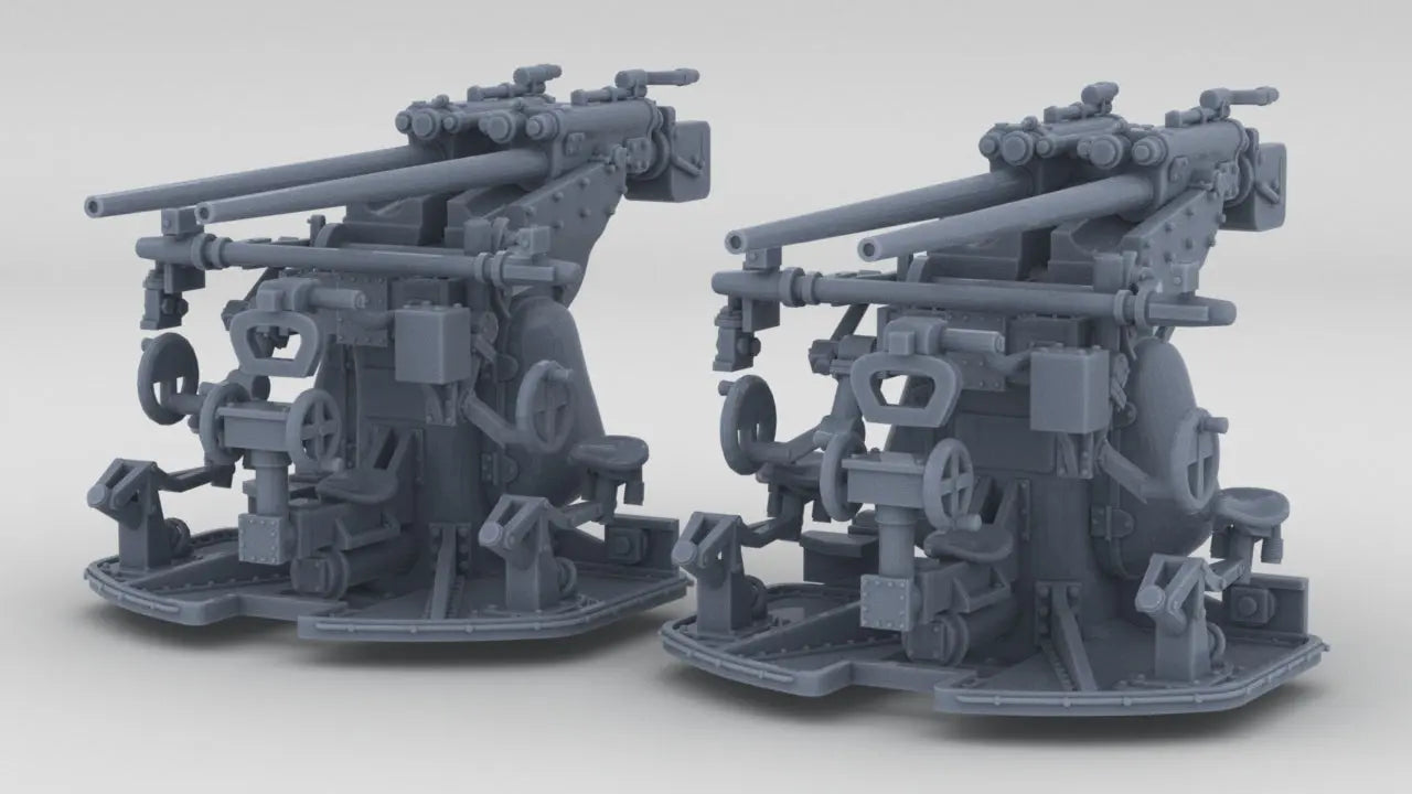 1/144 DKM 3.7cm SK C/30 Twin Gun Set (2pcs) Resin3Dinteractive