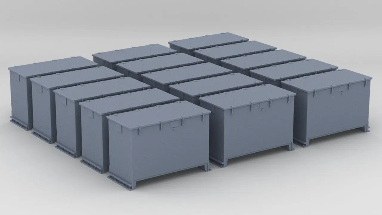 1/144 DKM 8.8cm & 10.5cm Ammo Locker Set (15pcs) - distefan 3d print