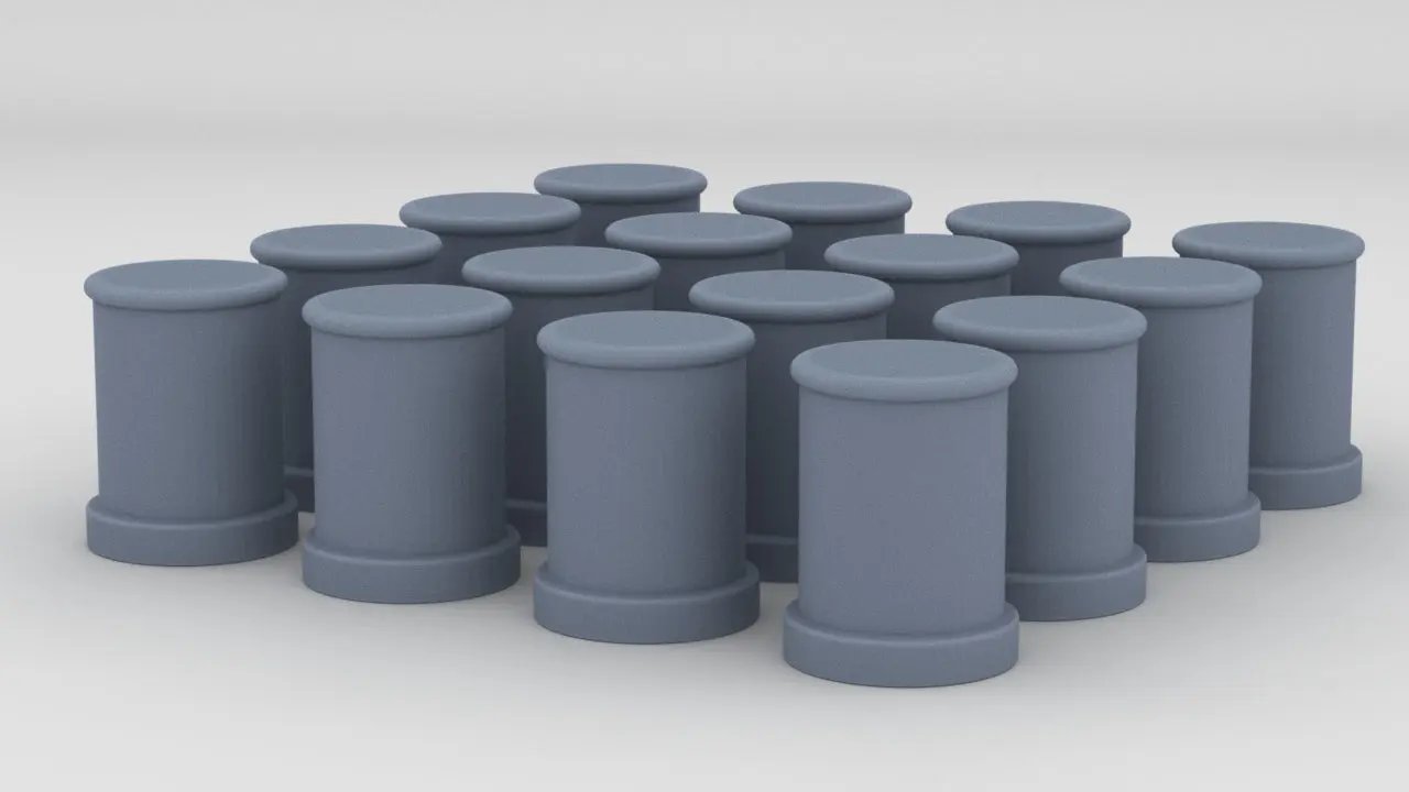 1/144 DKM Bollards Set (16pcs) - distefan 3d print