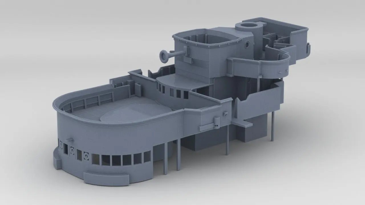 1/144 DKM Lutzow Forward Deck 3 & 4 - distefan 3d print