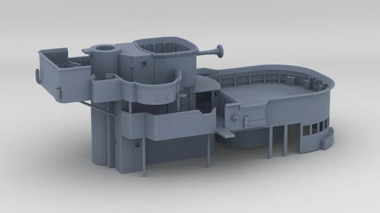 1/144 DKM Lutzow Forward Deck 3 & 4 - distefan 3d print