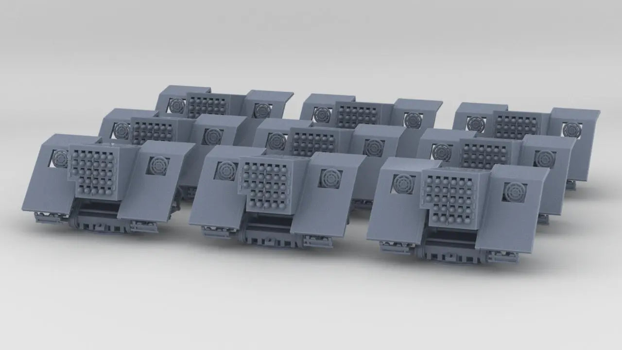 1/144 IJN 12cm AA Rocket Mounts Set (9pcs) Resin3Dinteractive
