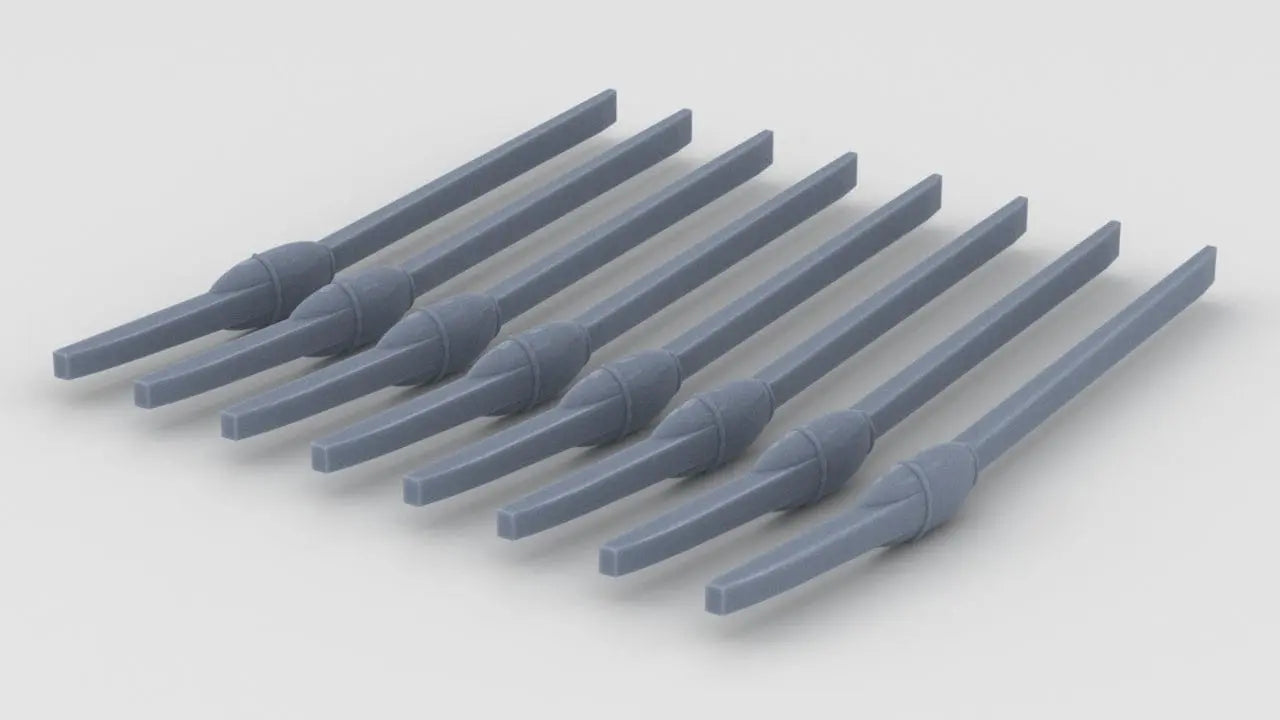 1/144 IJN Paddles (Oars) Set (8pcs) - distefan 3d print