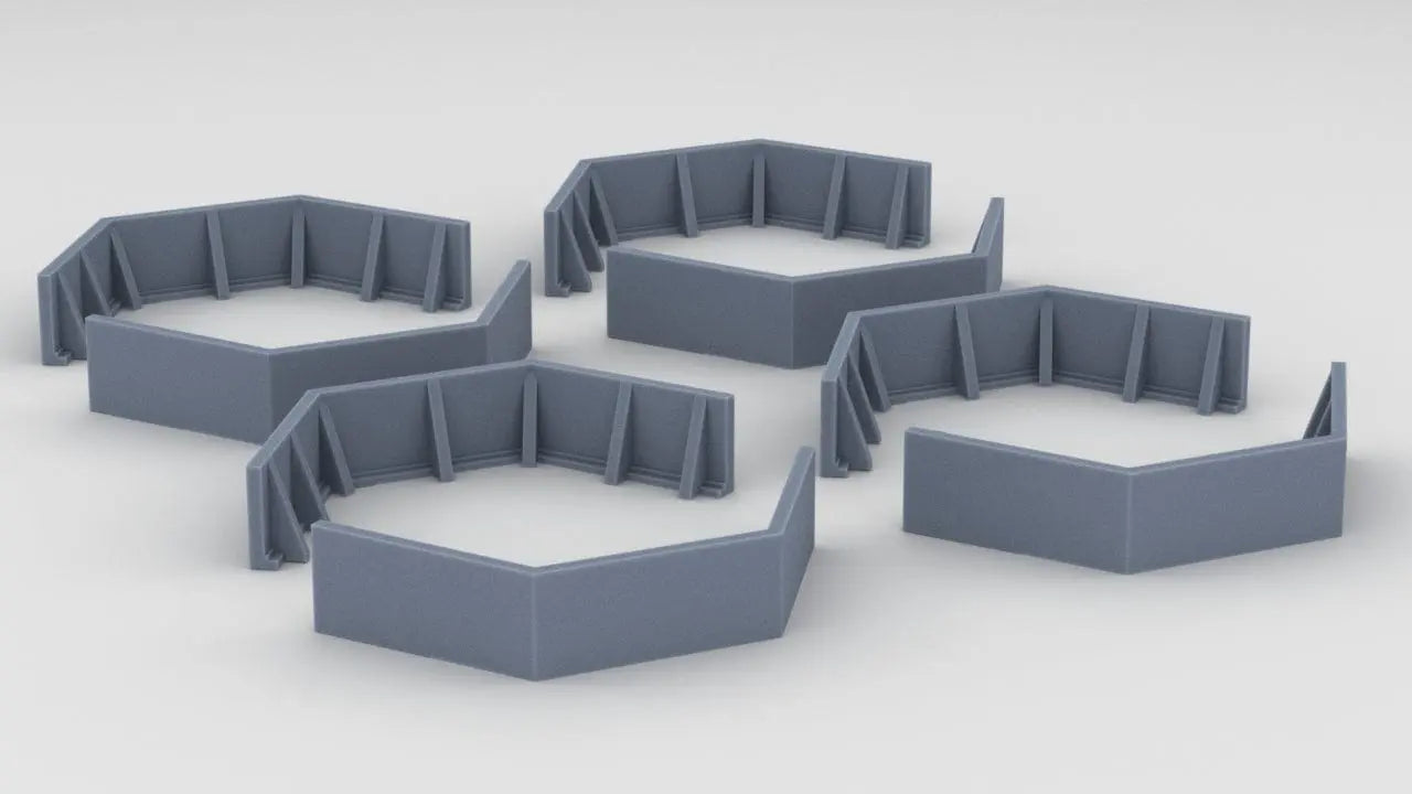 1/144 IJN Yamato Aft Deck Shield 25mm Triple Gun Set (8pcs) - distefan 3d print