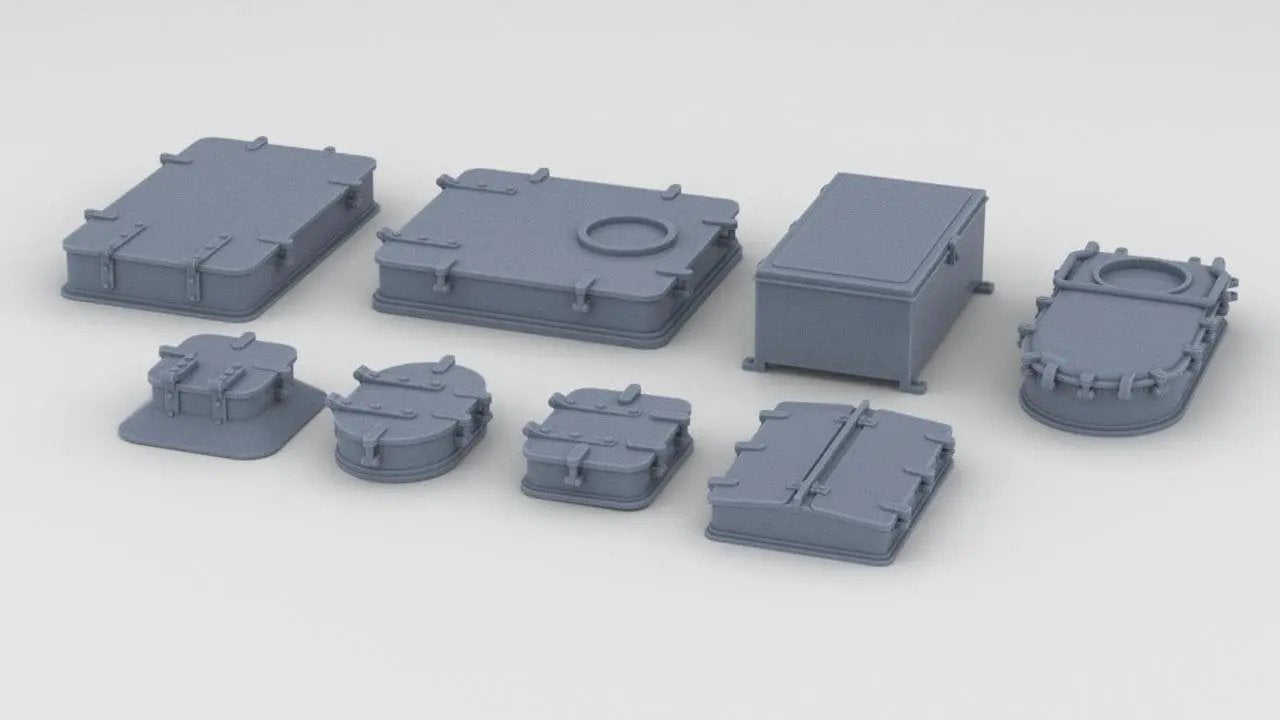 1/144 IJN Yamato Deck Hatches Set (8pcs) - distefan 3d print