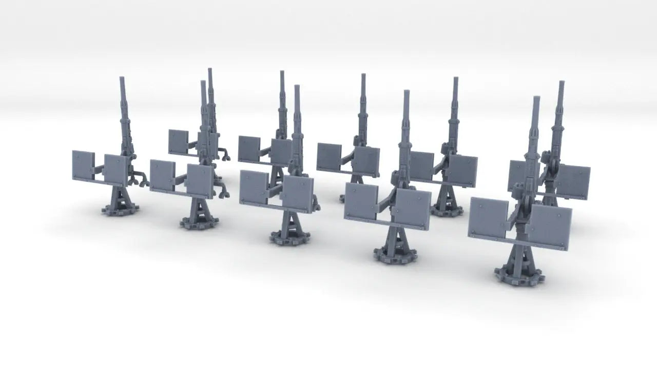 1/144 USN 20mm Oerlikon Mk10 Shielded Elev. Set (10pcs) Resin3Dinteractive