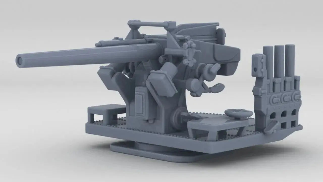 1/144 USN 5-inch 25 (12.7 cm) Deck AA Gun - distefan 3d print