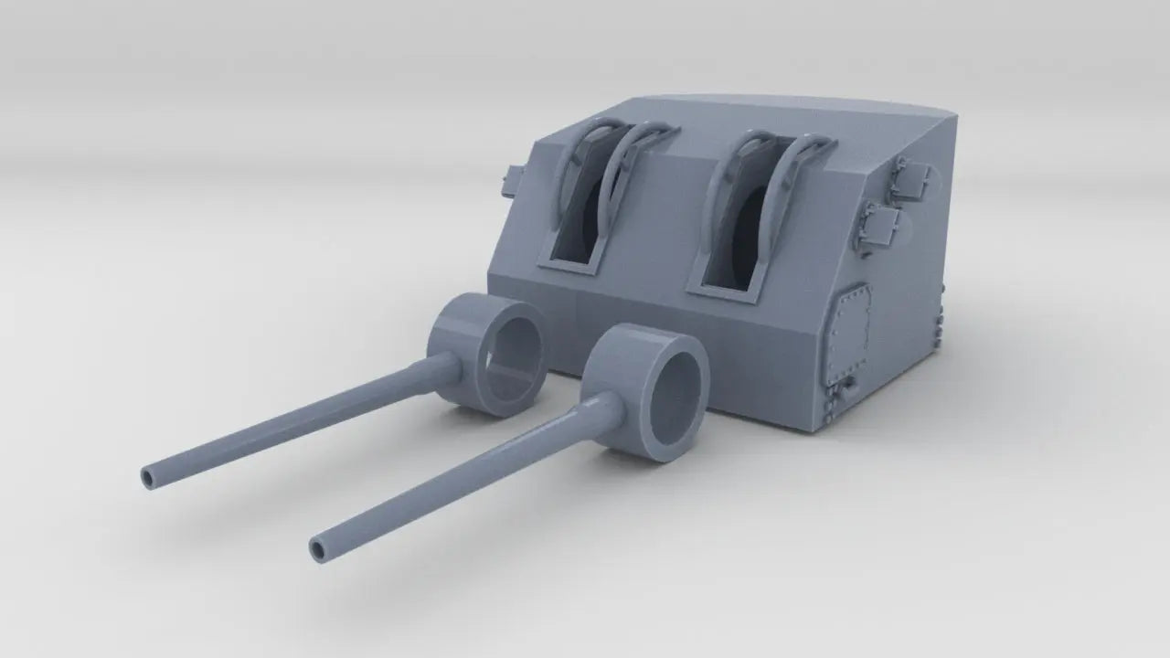1/144 USN 5"/38 Cal. Mk.12 Twin Mount Set Resin3Dinteractive
