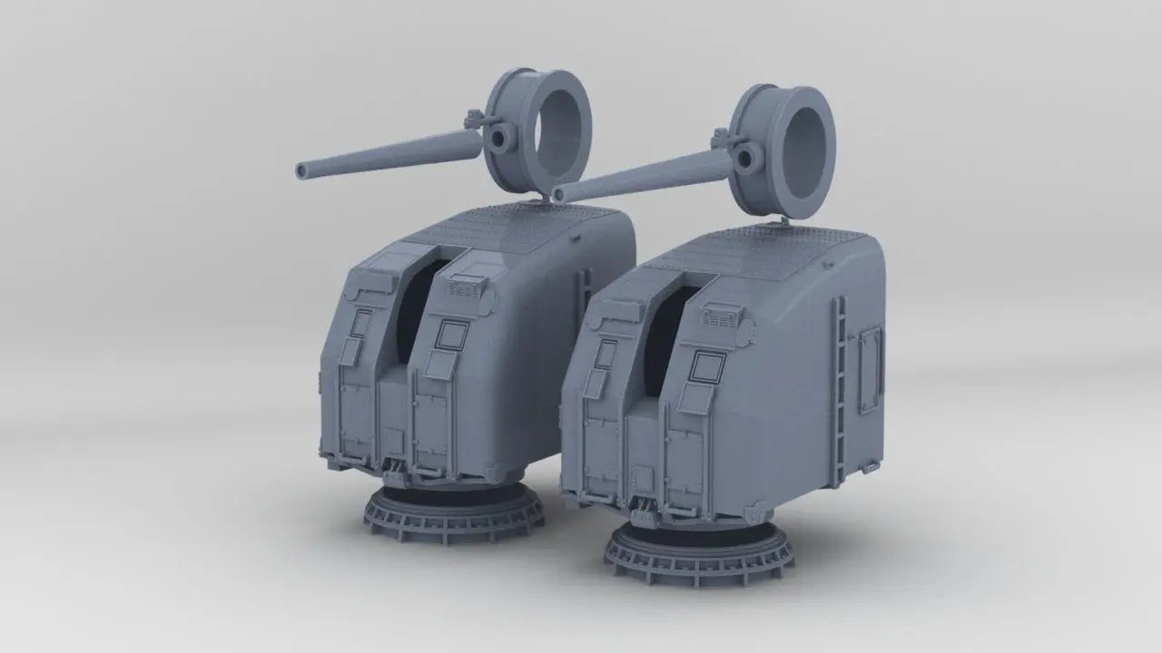 1/144 USN 5"/38 cal. Gun Mounts Hard Set (2pcs)- distefan 3d print