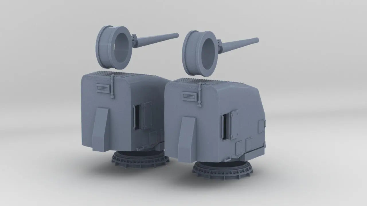1/144 USN 5"/38 cal. Gun Mounts Hard Set (2pcs)- distefan 3d print