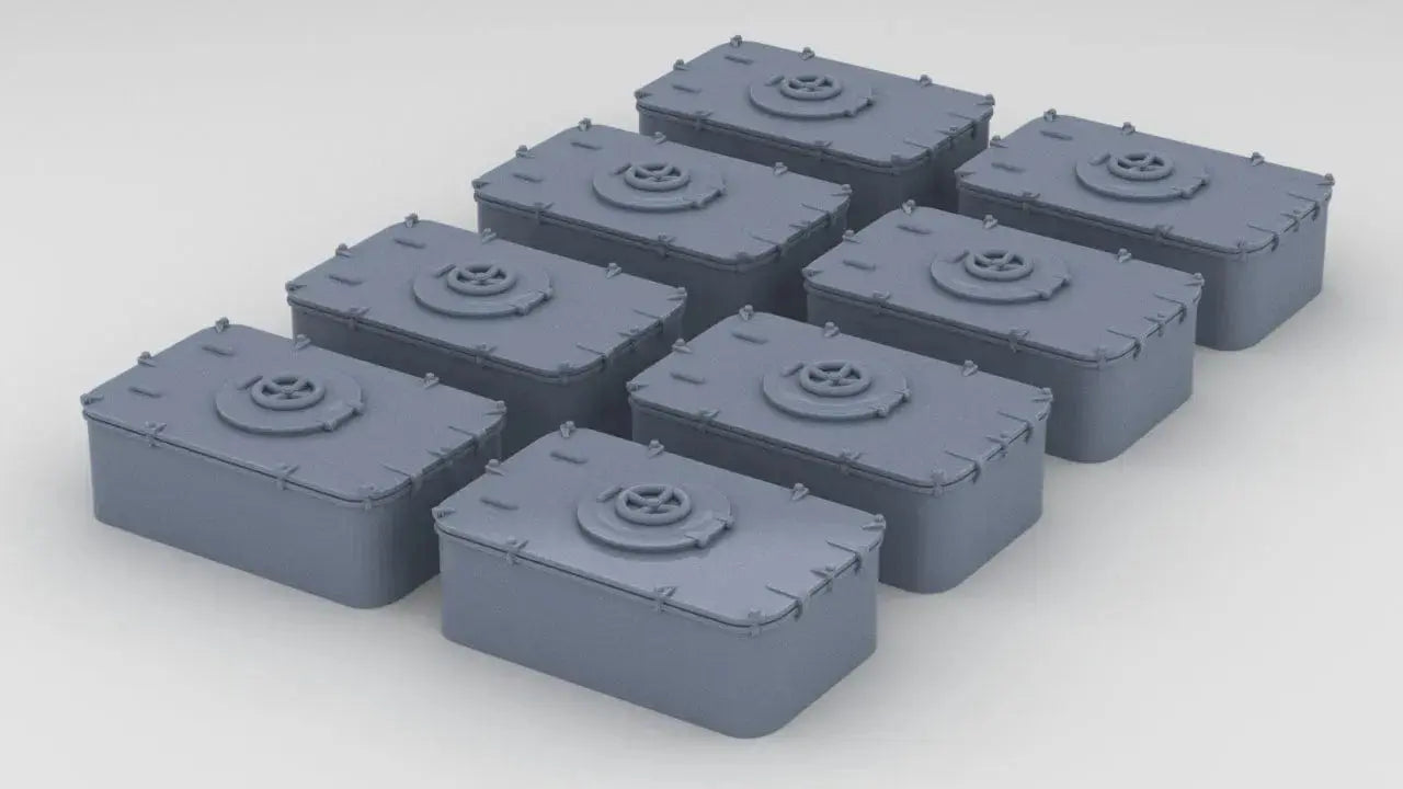 1/144 USN Destroyer Deck Hatches v1 Set (8pcs) - distefan 3d print