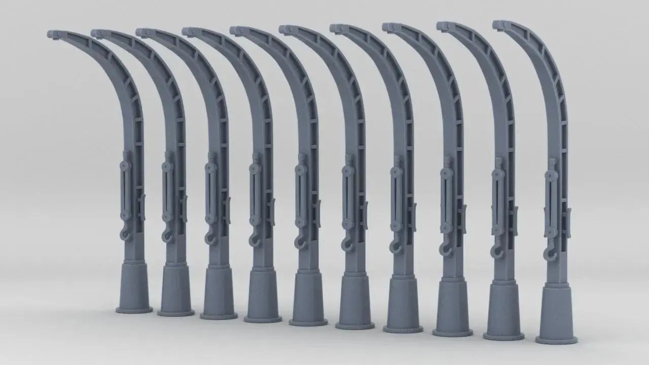 1/144 USN Whaleboat Davits Big Set (10pcs) - distefan 3d print