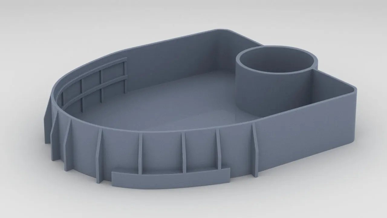 1/144 USS Fletcher D-Shaped 40mm Bofors Tub - distefan 3d print