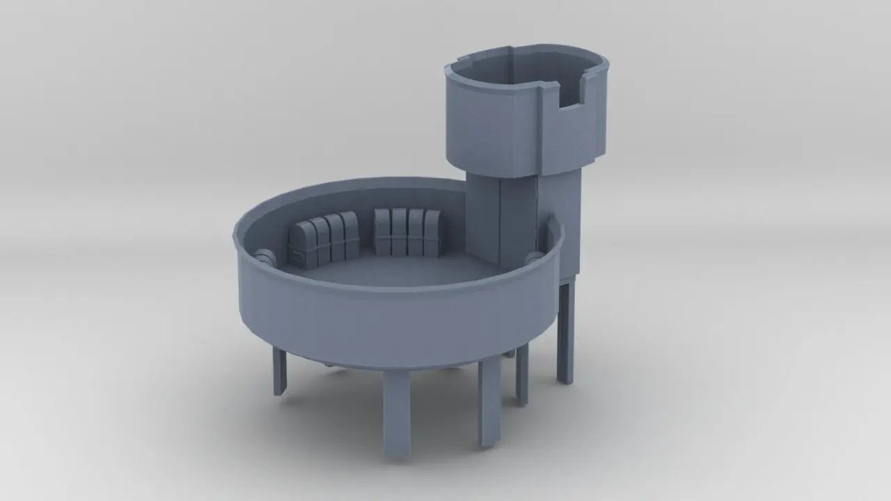 1/144 USS Saucy PG-65 Aft M45 Quad Gun Platform - distefan 3d print