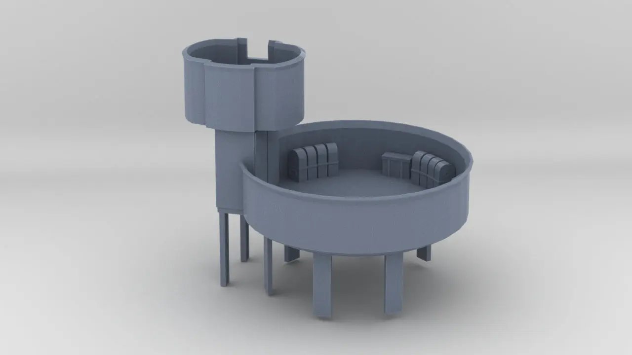 1/144 USS Saucy PG-65 Aft M45 Quad Gun Platform - distefan 3d print