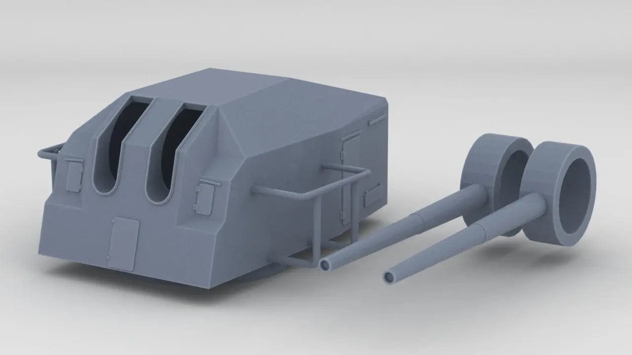1/144 DKM 15cm TK C-36 1936A Mob Twin Turret Set - distefan 3d print