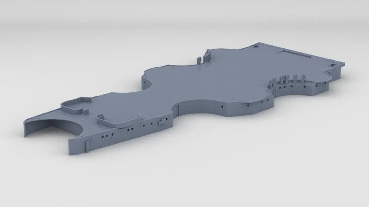 1/144 DKM Bismarck Forward Deck 1 - distefan 3d print