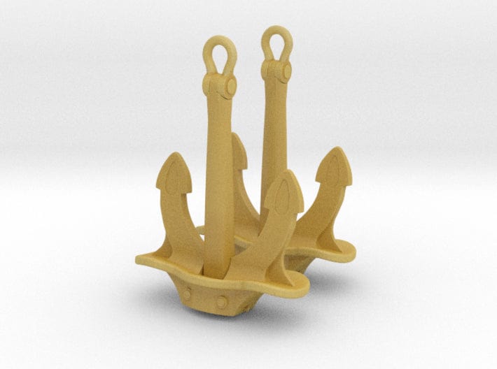 1/144 DKM bow anchor set 2pcs - distefan 3d print