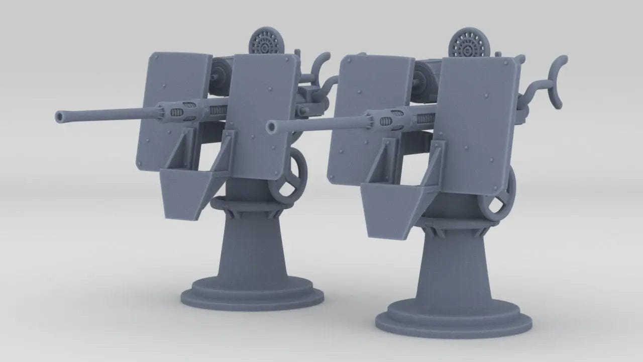 1/144 USN 20mm Oerlikon Mk4 w/ Air Power Shield Set (2pcs) - distefan 3d print