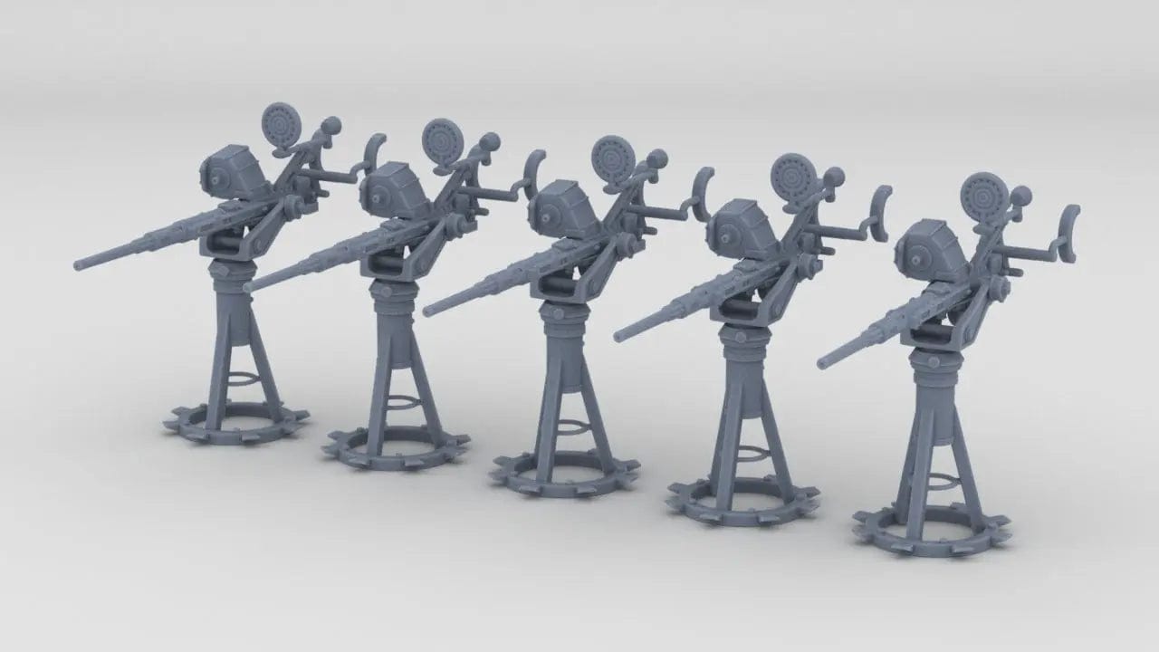 1/144 USN 20mm Single Oerlikon Mk10 w/o Shield Set (5pcs) - distefan 3d