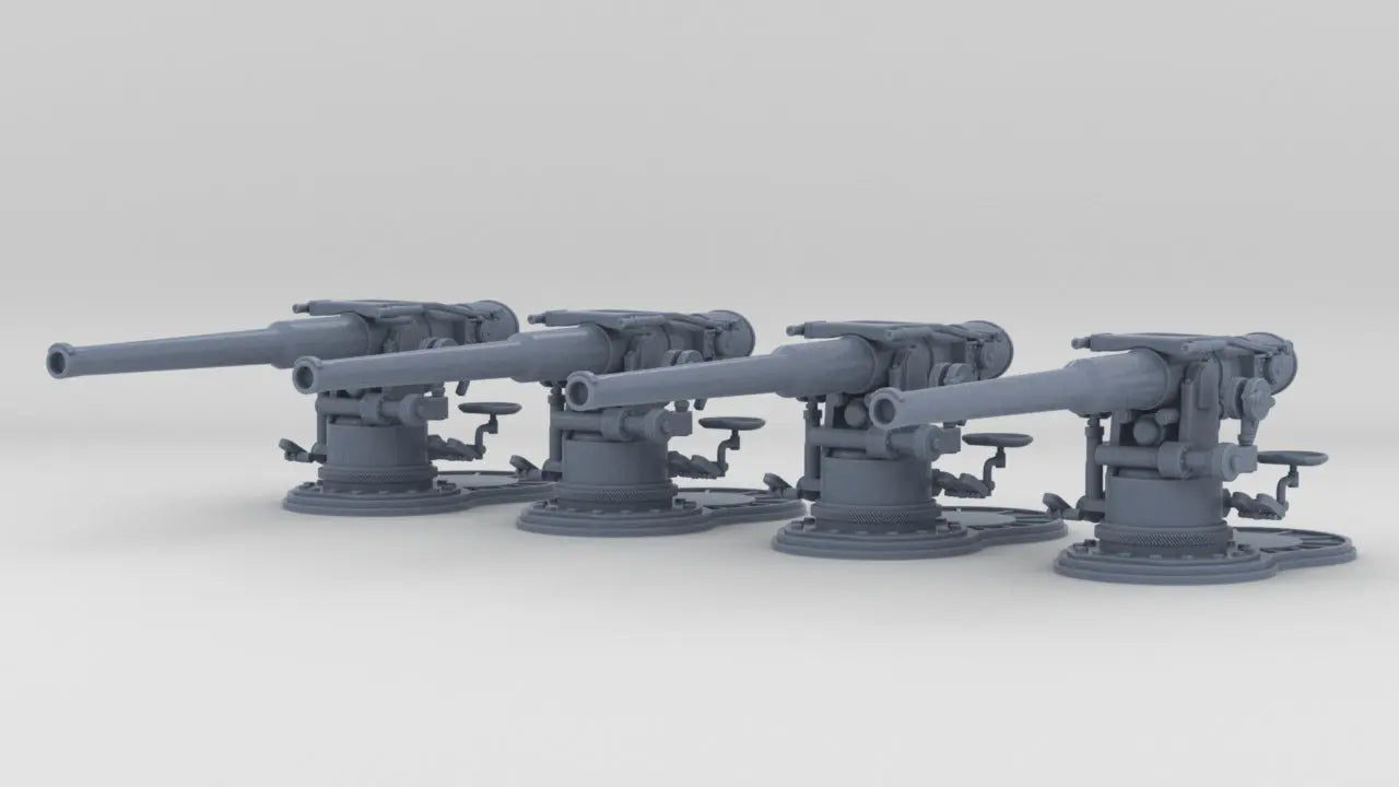 1/144 USN 4 inch 50 (10.2 cm) Deck Gun Set (4pcs) - distefan 3d print