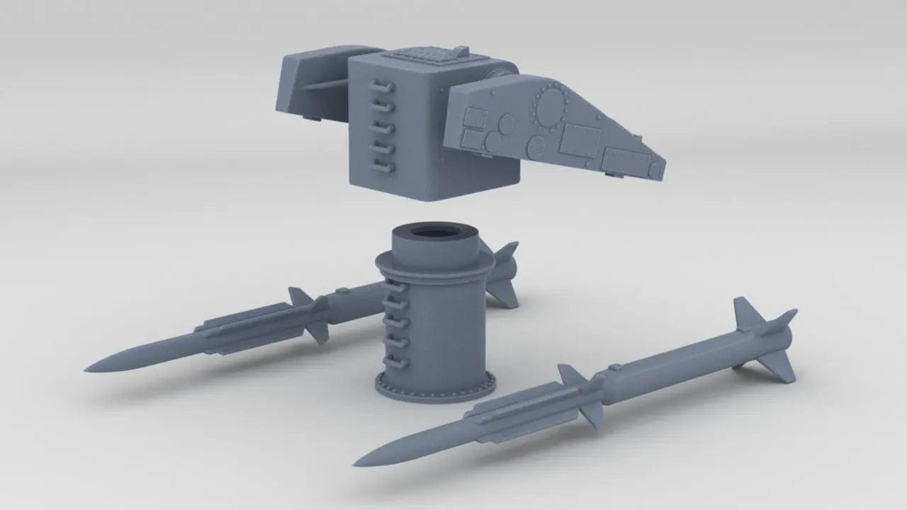 1/144 USN MK10 Terrier Missile Launcher - distefan 3d print