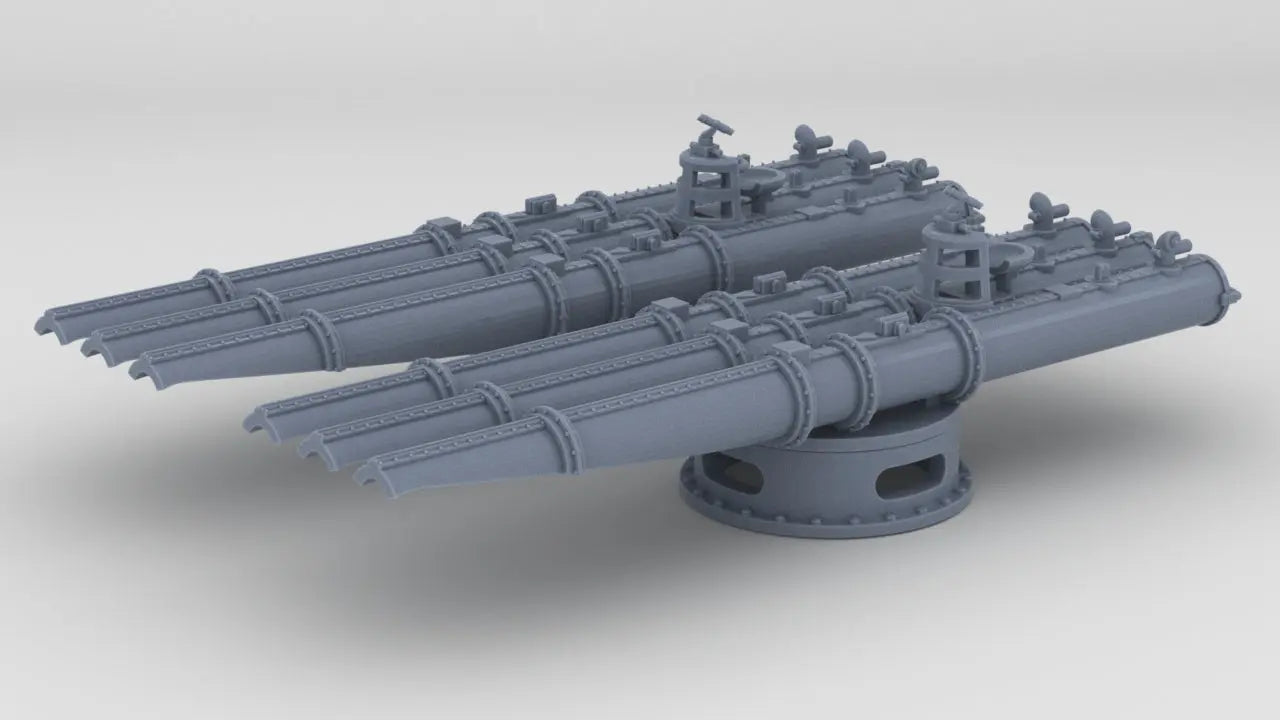 1/144 USS 21-inch Triple Torpedo Tubes Set (2pcs)- distefan 3d print