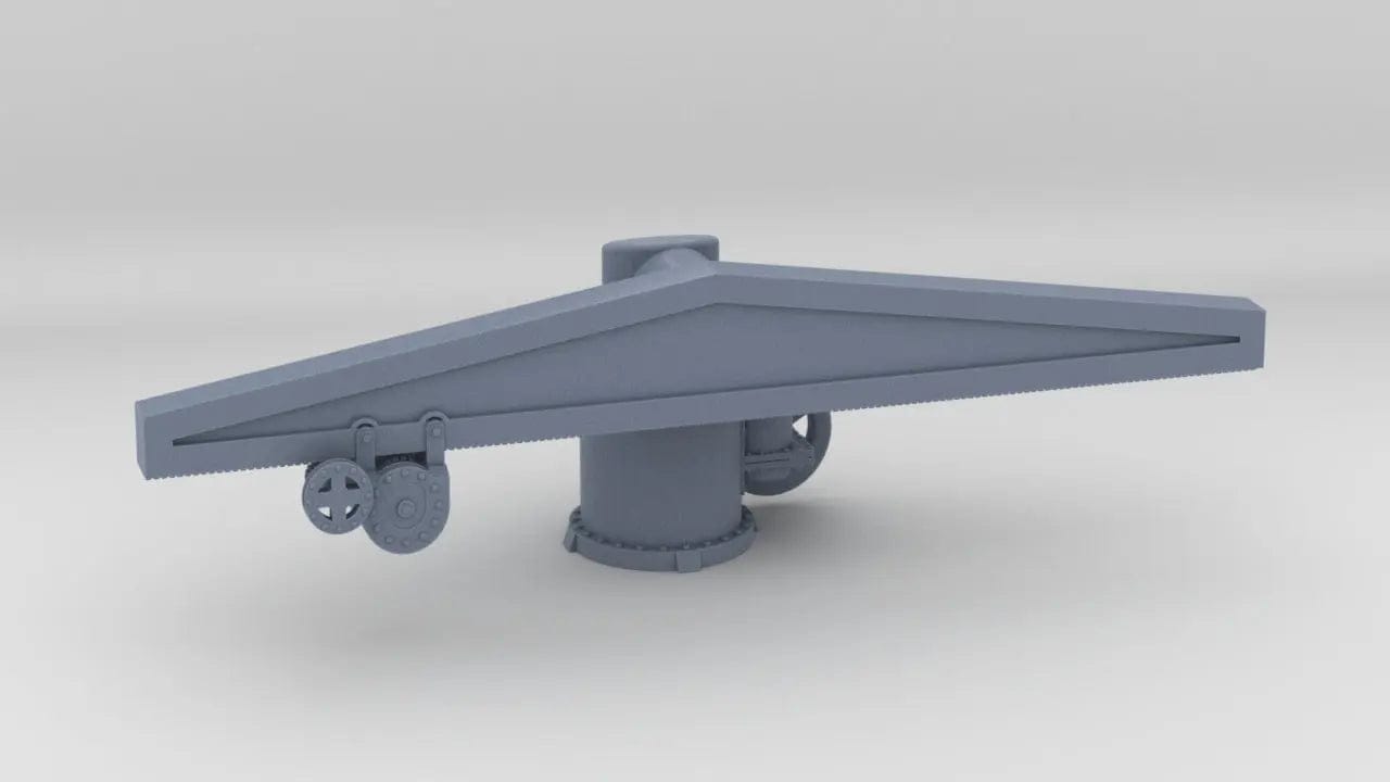 1/144 USS Fletcher Aft Torpedo Crane - distefan 3d print