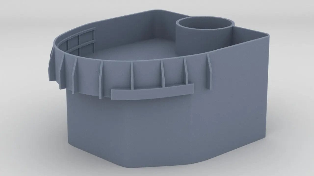 1/144 USS Fletcher Mare Island D Shaped Bofors Tub - distefan 3d print