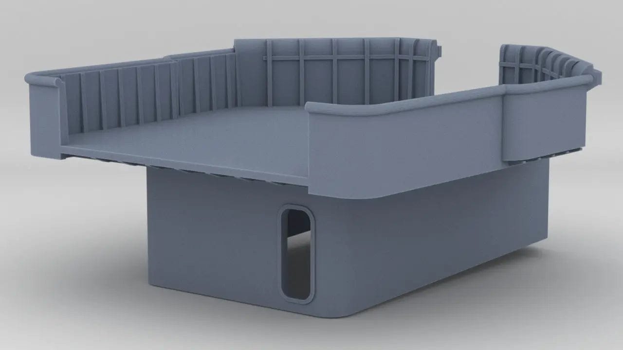 1/144 USS Fletcher Square Bridge Deck - distefan 3d print