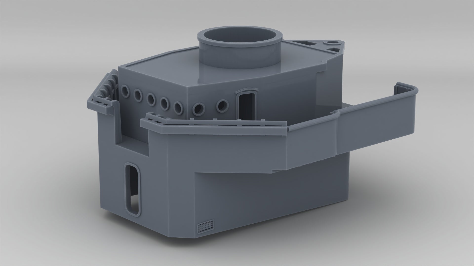 1/144 USS Fletcher Square Bridge Deck w/ Pilot House - distefan 3d print