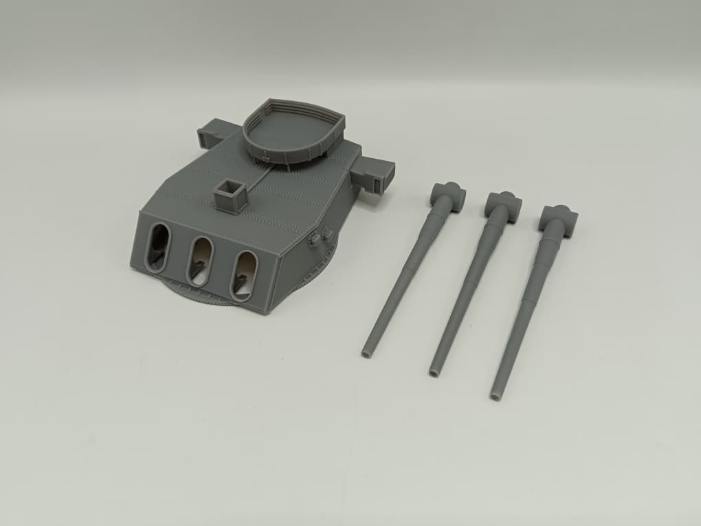 1/144 USS Iowa (BB-61) 16"/50 (40.6 cm) Mark 7 Turret C - distefan 3d print