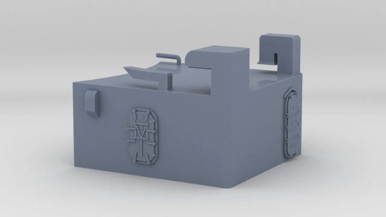 1/144 USS Iowa BB-61 Forward Barbette House - distefan 3d print