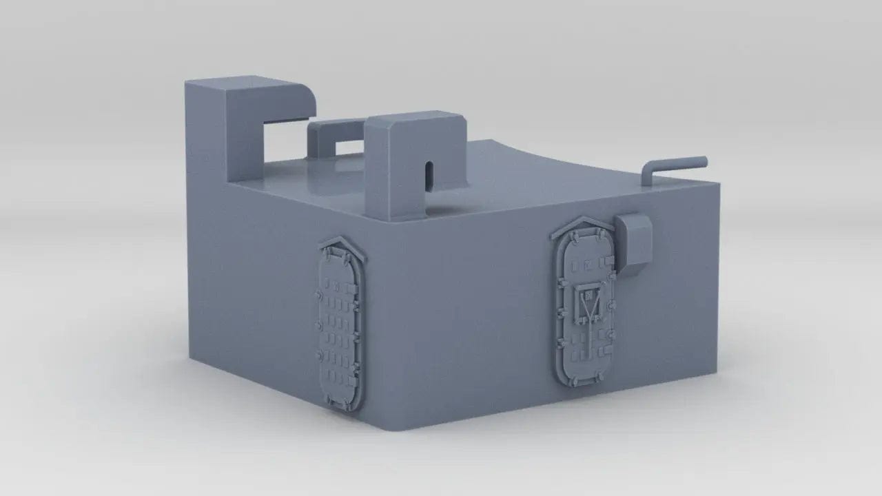 1/144 USS Iowa BB-61 Forward Barbette House - distefan 3d print