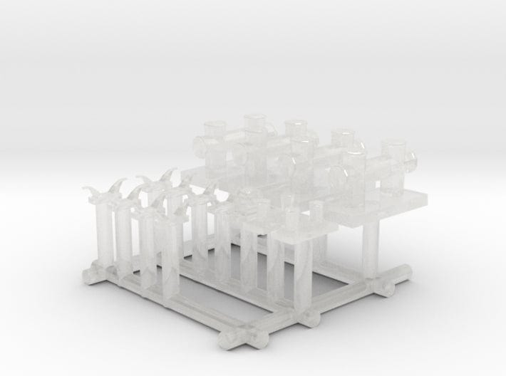 1/144 USS Saucy PG-65 chocks, bitts, bollards set - distefan 3d print