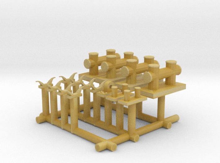 1/144 USS Saucy PG-65 chocks, bitts, bollards set - distefan 3d print