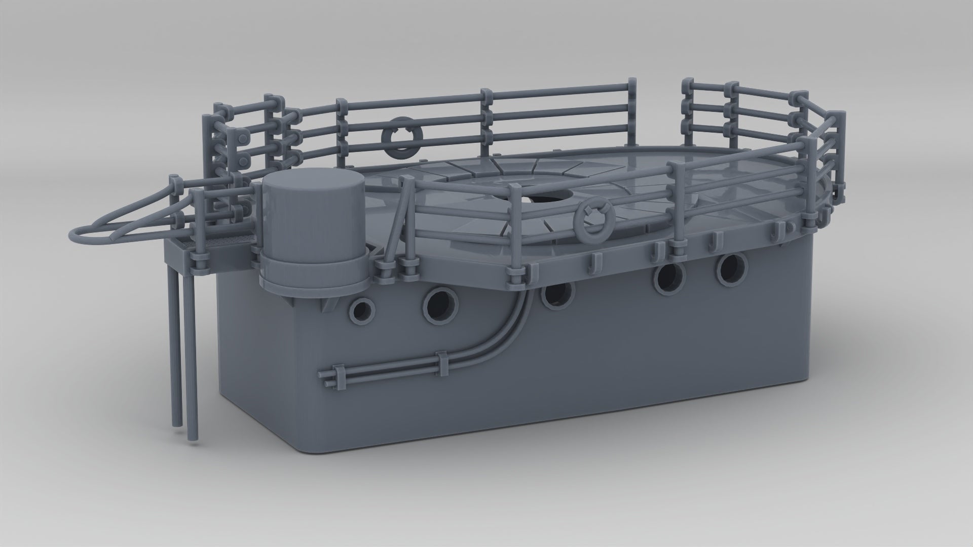 1/144 USS Ward Aft Deck House - distefan 3d print