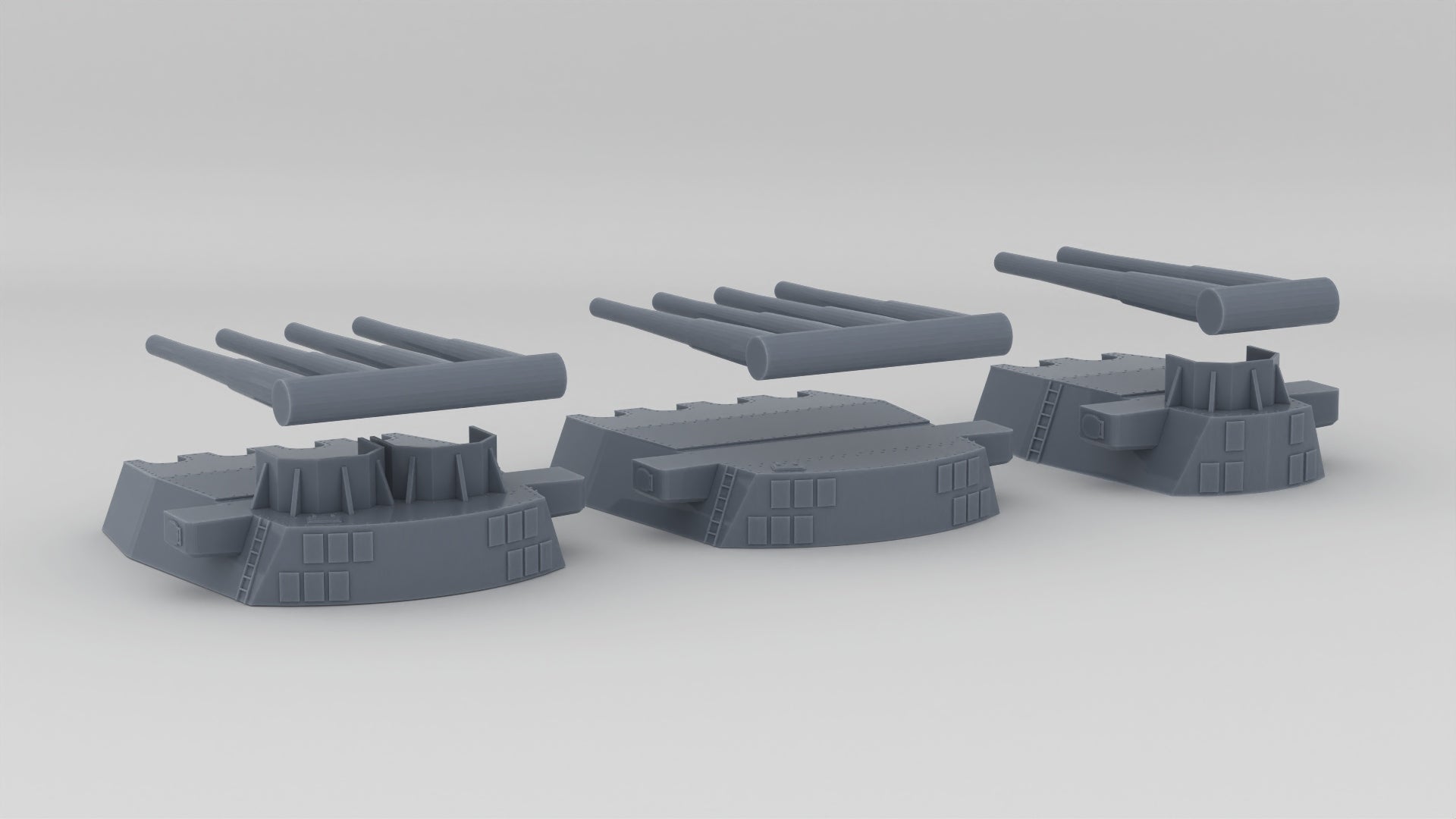 1/150 HMS King George V 14in Turrets Set (3pcs) - distefan 3d print