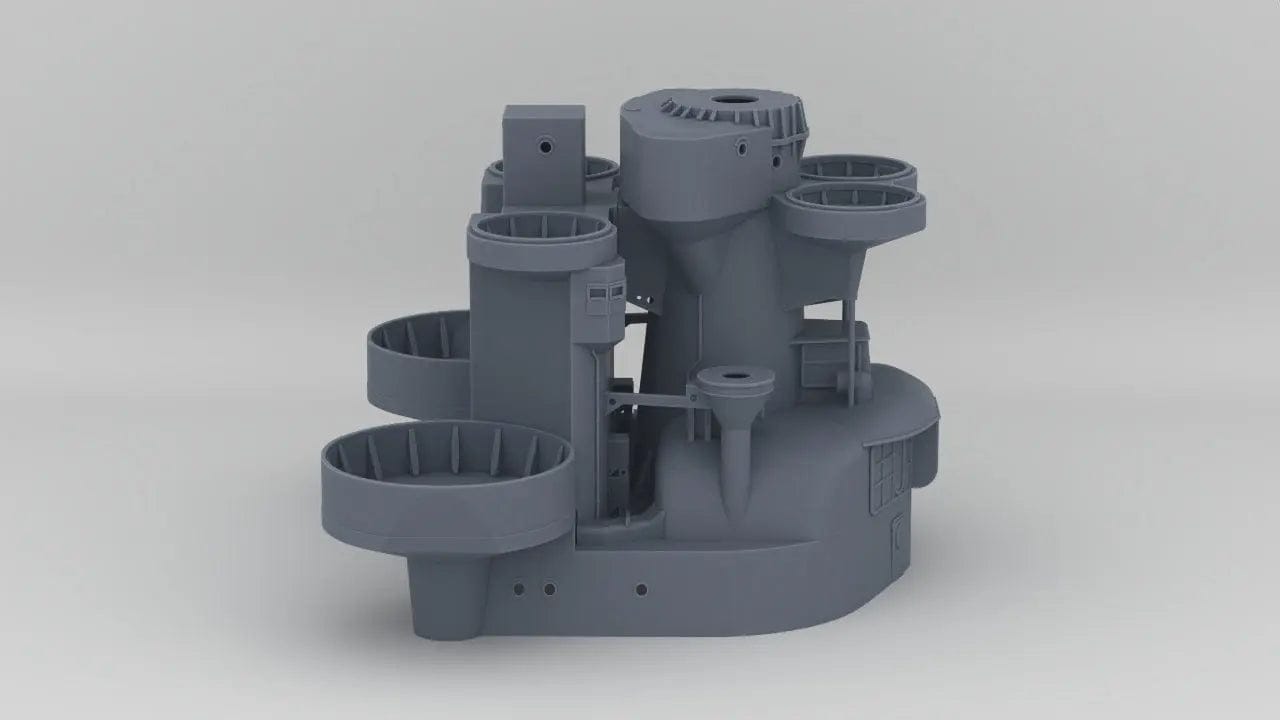 1/150 IJN Yamato Aft Tower Superstructure - distefan 3d print