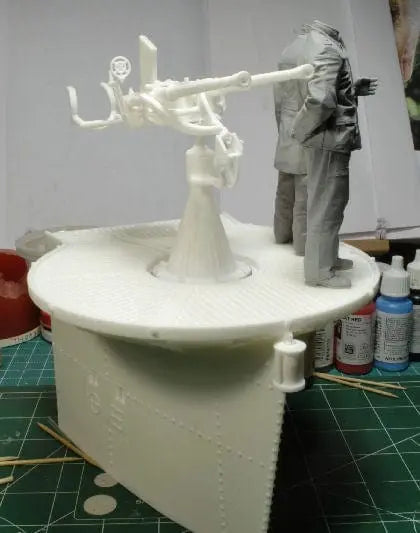 Build Your Own U-Boat: 1/16 DKM Uboot VIIB Conning Tower Half (Distefan 3D Print)