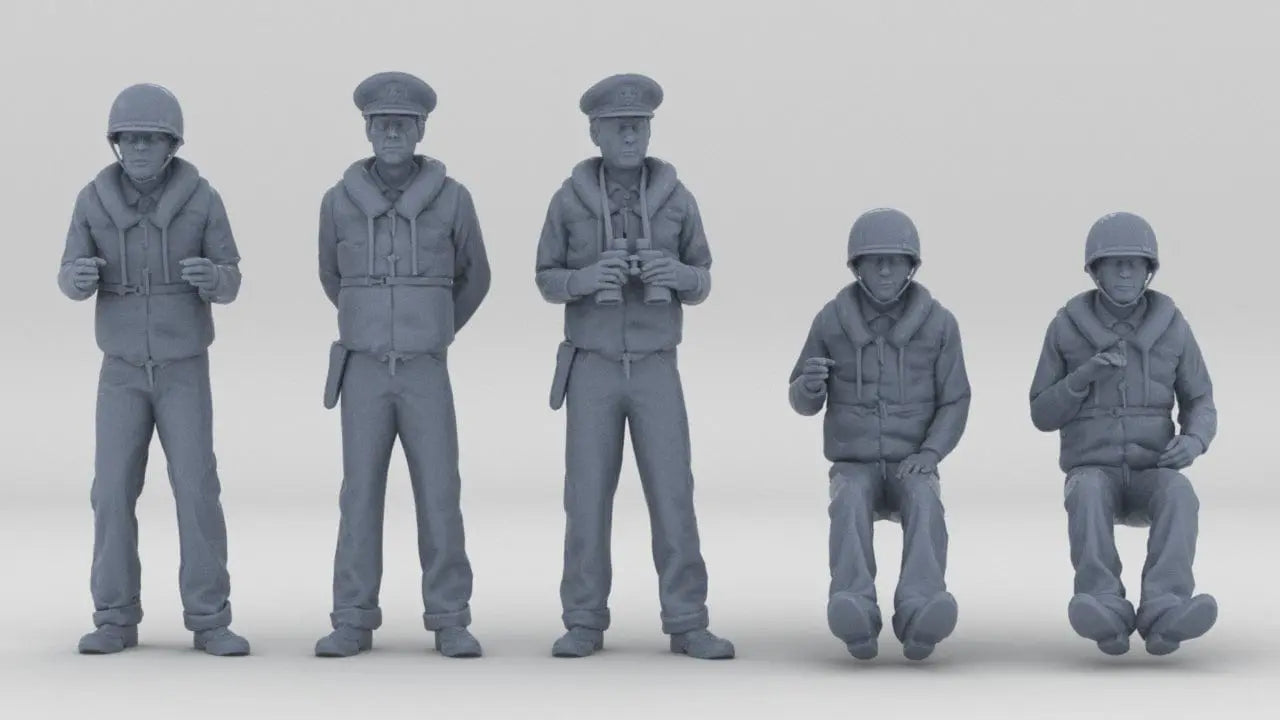 1/16 USN PT Boat 109 Crew Set (5pcs) - distefan 3d print