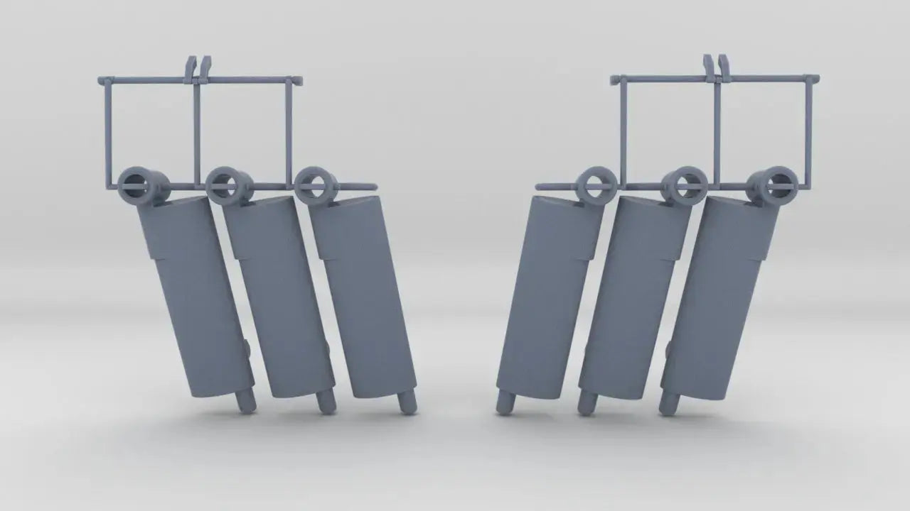 1/16 USN PT Boat 109 Mufflers Set 3dspro