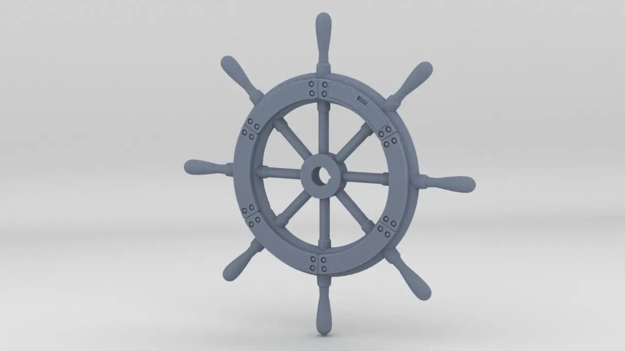1/16 USN PT Boat Higgins Wheel - distefan 3d print