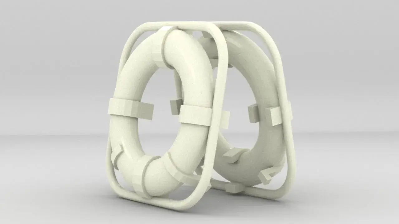 1/16 USS PCF Pilot House Life Ring Set (2pcs) - distefan 3d print