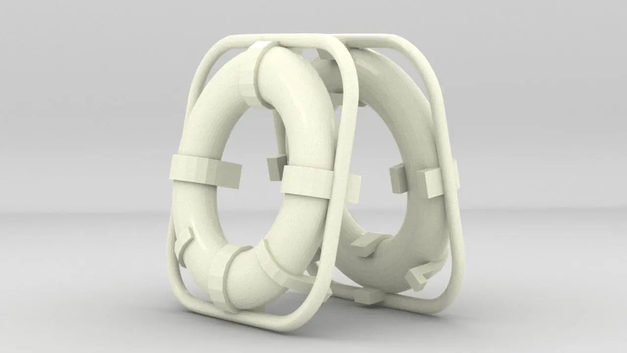 1/16 USS PCF Pilot House Life Ring Set (2pcs) - distefan 3d print