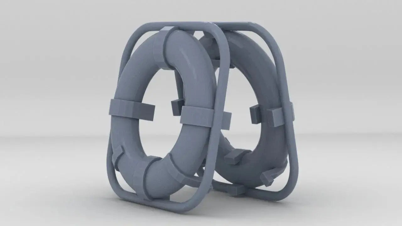 1/16 USS PCF Pilot House Life Ring Set (2pcs) - distefan 3d print