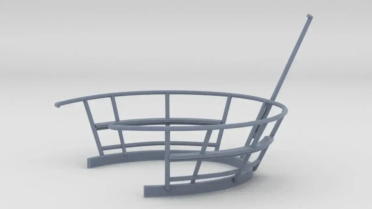 1/16 DKM U-Boot IXC/40 Conning Tower Railing - distefan 3d print