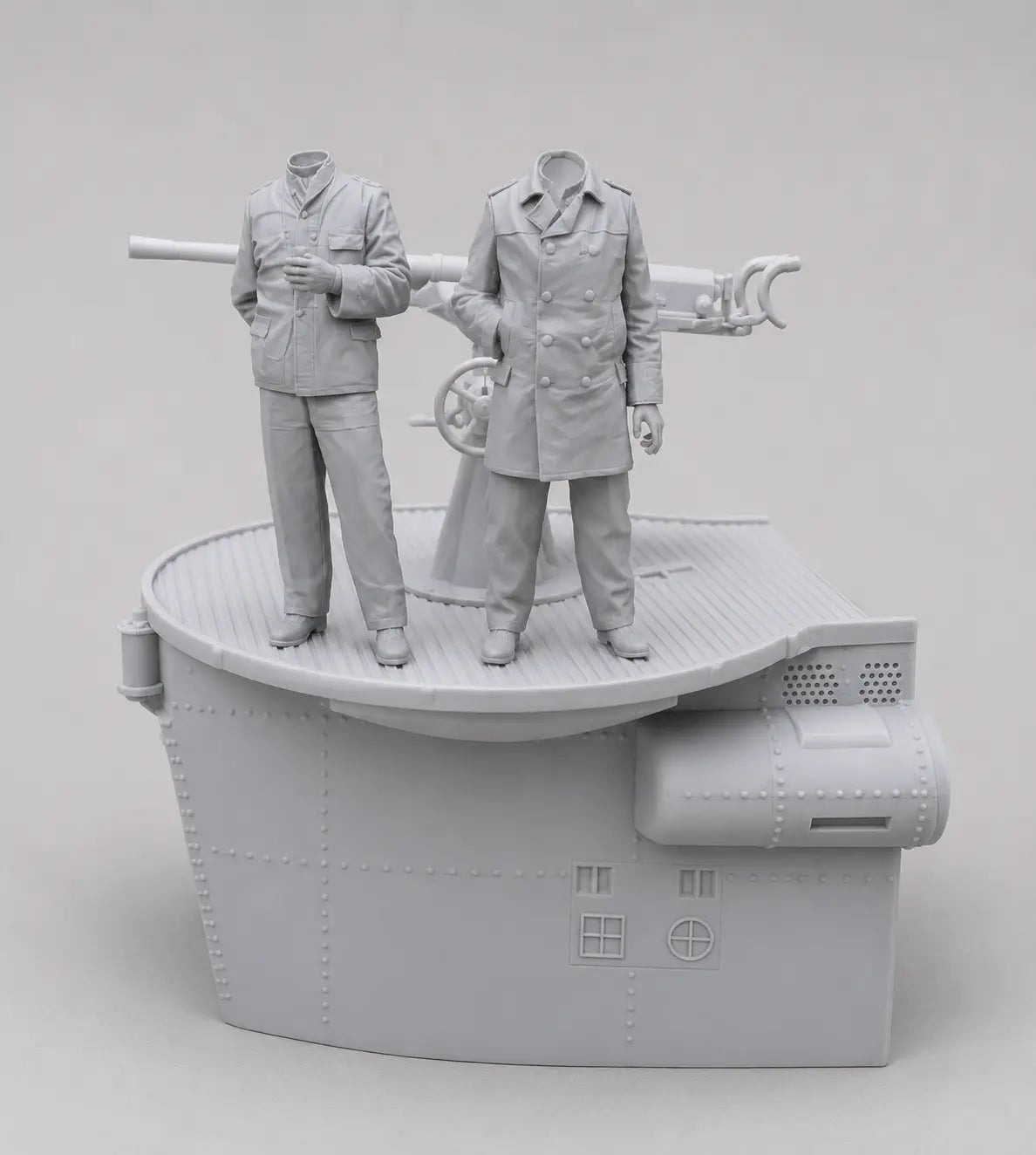 Build Your Own U-Boat: 1/16 DKM Uboot VIIB Conning Tower Half (Distefan 3D Print)
