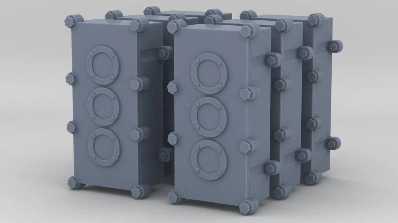 1/18 USN Triple Push Button Switch Box Set (6pcs) - distefan 3d print